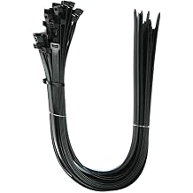 Cable Ties, 50Pack Plastic Cable Ties 450mm×4.8mm, Heavy Duty Strong Nylon Premium Self Locking 17.72 inch/45cm, Extra Long Zip Tie Wraps for for Tidy Wires Workshop Home & Garden (Black)