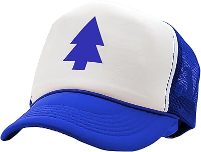 The Goozler Dipper Pines - dippers Tree Cosplay Costume - Foam and Mesh Trucker Hat Royal Blue