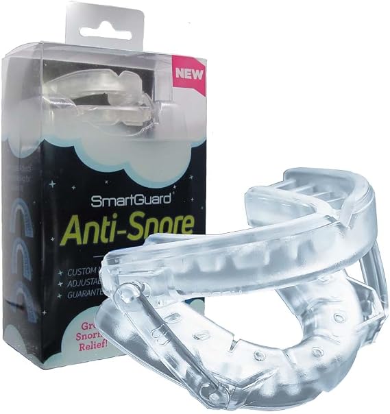 SmartGuard Anti Snore Device. New Customizable Snore Reducing Mouthpiece Reduce Snoring Aid for Men and Women Most Comfortable and Adjustable Oral Appliance - Holds Jaw Forward to Open Airway