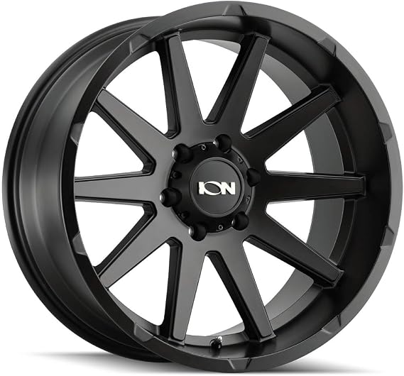 Ion Wheels 143 Matte Black Wheel with Alloy Steel (20 x 10. inches /6 x 125 mm,19 mm Offset)