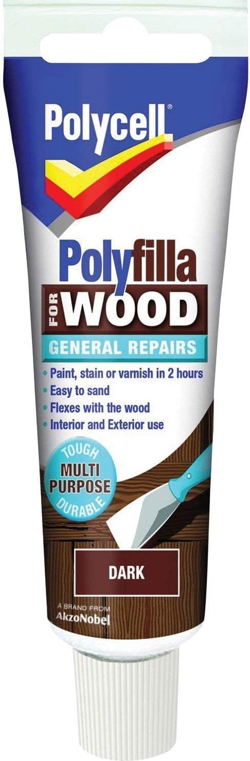 Polycell Polyfilla For Wood General Repairs Tube Dark 330g