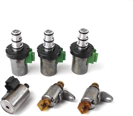 PANGOLIN 6pcs 4F27E Transmission Solenoid Kit fits for Mazda 2 3 5 6 CX-7 | Solenoid Kit for MPV 48420K-R 4F27E Automatic Transmission Parts, Replace OE 48420K-R 4F27E FN4A-EL