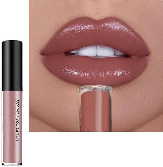 Teamoda 12 Color Cream Lip Gloss, 2025 New Long-Lasting Moisturizing Velvet Lip Lipstick, Waterproof, Non-Fading, Hydrating Lip Tint Natural Jelly Lipstick (01#, 1.3 Fl Oz)