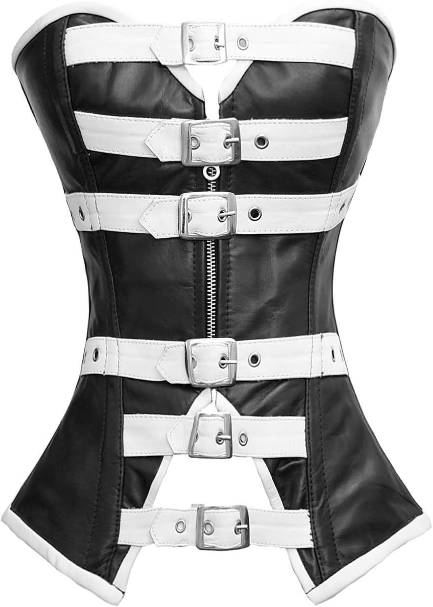 luvsecretlingerie Heavy Duty 20 Double Steel Boned Waist Training Leather Overbust Tight Shaper Corset #8177-LE