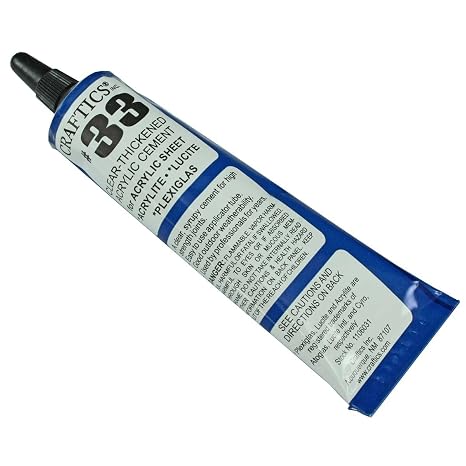 LITKO Craftics #33 Thick Acrylic Cement | Solvent Weld Glue | 1.5 oz