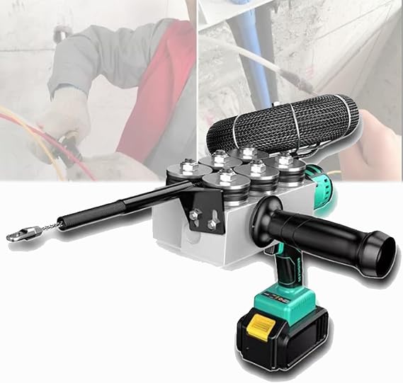 Fish Tape,Electrical Wire Puller,Automatic Wire Stringing Machine,40m/Min Cordless Electric Stringing Wire Puller, Wall Electrical Wire Threader, Cable Threading Tool,2Battery