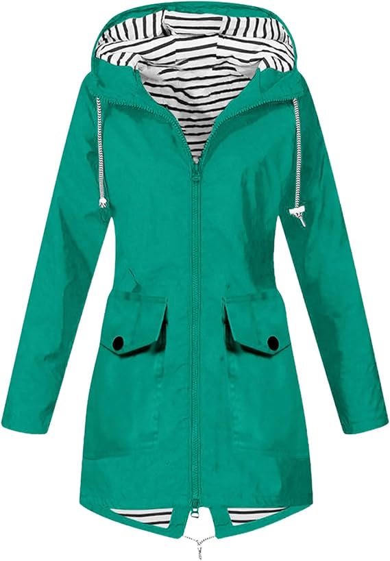 Lolvmvchi Winter Jackets For Women Outdoor Plus Size Hooded Windproof Loose Coat Long Sleeve Windbreaker Zip