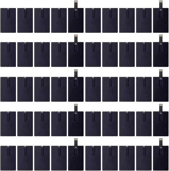 Credit Card USB Flash Drive 128MB 100 Pack Business Card Bank Card Shape Flash Drive Memory Stick Key Credit USB Drive Black