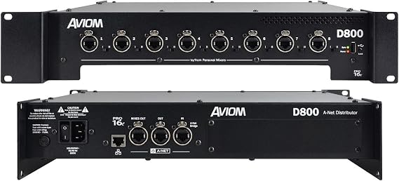 New Aviom | High-Performance A-Net Distributor, D800 with Ethernet Support and Heavy-Duty EtherCon Connections
