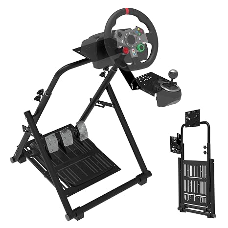 EG STARTS Racing Wheel Stand Simulator Cockpit Wheel Stand Racing Steering Shifter Mount for Logitech G29 G920 G923 G27 G25 for Thrustmaster T150 T248 T300 RS T-GT TH8A Shifter Gaming Stand