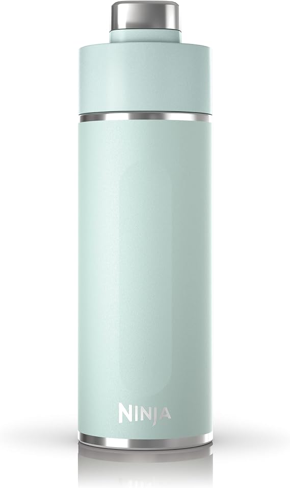 Ninja Thirsti Water Bottle and Flask 700 ML with Leak-Proof Lid, Mint | Designed For Carbonated, Hot & Cold Drinks, Ideal For Travel & Sports, Triple Insulated, Stainless Steel Bottle, DW2401EUUKMT
