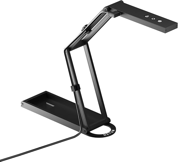 NETUM Document Camera & Webcam 4K with Microphone, USB Visualiser, 3-Level Touch LED, AutoFocus, Image Invert, Fold, for Windows - Remote Teaching & Live Demo (SD-1300)