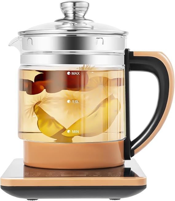 Electric Glass Kettle Electric Kettles For Boiling Water For 1.8 L,Electric Kettle Temperature Control,Tea Maker With 18 Smart Menu,Bpa-Free & Boil-Dry Protection For Health Medicine Meals,Scented Tea