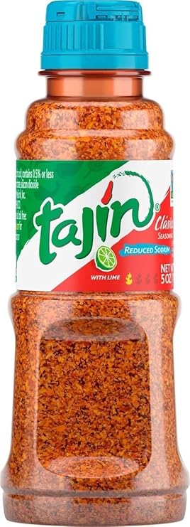 Tajin Clasico Reduced Sodium Seasoning, Authentic Mexican Chile Lime Spice Blend for Fruit, Vegetables, Salad Bowls, Avocado, Cucumber, and Fresh Produce, Zesty Flavor Enhancer, 5 oz, (Pack of 1)