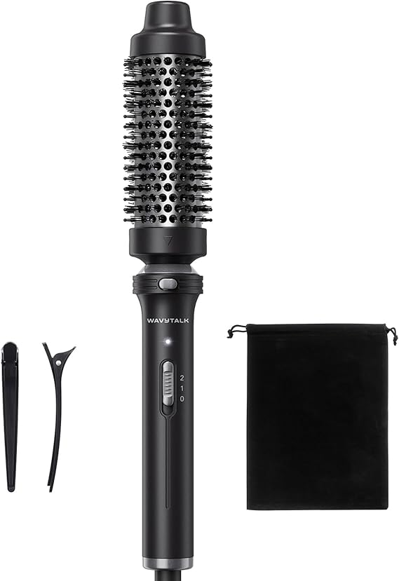 Wavytalk Thermal Brush 1.5" Detachable Heated Round Brush for Blowout Look