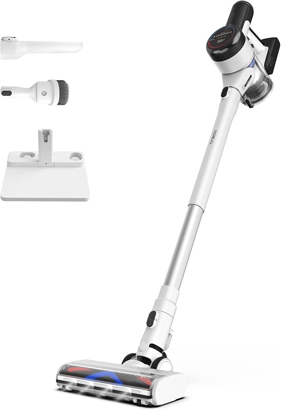 Tineco Smart Cordless Vacuum Cleaner, Stick Vacuum with Anti-Tangle Brush & Fade-Free Suction, Deep Clean for Hard Floor & Carpets, Pet Hair Cleaning with Led Headlight