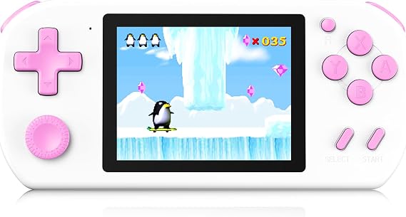 Great Boy Handheld Games for Kids with 218 Retro Video Game 3.0'' Color Screen Rechargeable Arcade Gaming Player,Birthday Xmas Gift (White)