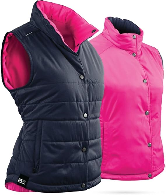 Sun Mountain 2017 Women's Alpine Vest (Navy-Pink, Large)