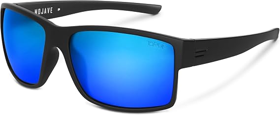 TOROE MOJAVE Polarized Sunglasses Men Women - Matte Black TR90 Hydrophobic