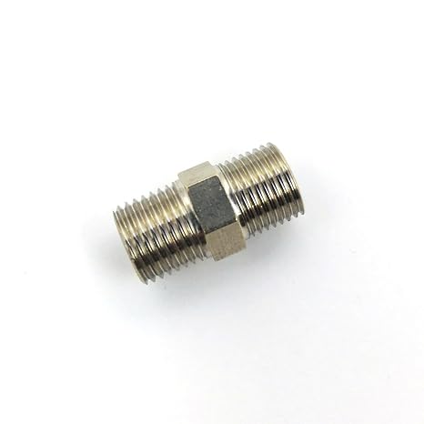Pipe to Metric Fitting 1/4" NPT Male to M10 M10X1 M10X1.0 Male Gauge Meter