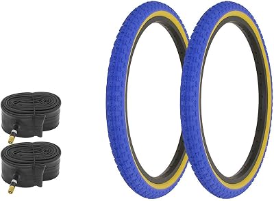 Bicycle 20 x 1.75 All BlueGum Side Wall 2 Tires WTubes AL-1143 Comp III Style Tread | Two Tire  Two Standard Tube