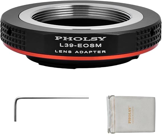 PHOLSY Lens Mount Adapter Compatible with M39 LTM Lens to Canon EF-M Camera | Manual Mount Converter Compatible with Leica M39 to Canon EF-M, M39 to EF-M, LTM to EOS-M