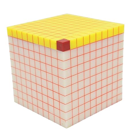 Cube Model 10 * 10cm Mathematics Teaching Aids Teaching Instrument Volume Unit Demonstrator Elementary School Science and Mathematics Experiment Device Volume Unit Demonstrator