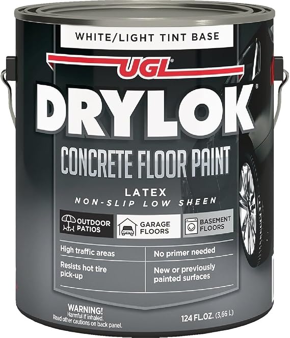 Drylok 43113 Concrete Floor Paint, Non-Slip White/Tint, Gallon - Quantity 1