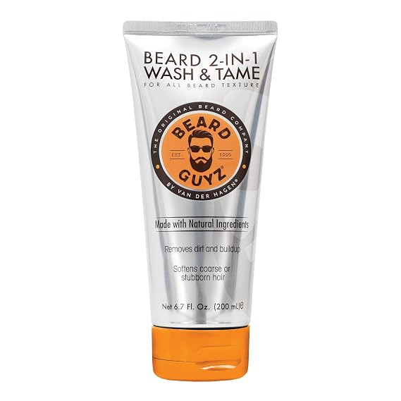 Beard Guyz 2-in-1 Beard Wash and Conditioner, Deep Cleansing Beard Shampoo for Men, Softening & Taming Formula 6.7 oz (Pack of 1)