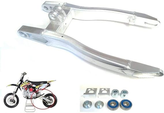 18-Inch Extended Aluminum Swingarm Swing Arm Frame Extension For Dirt Bikes Compatible with CRF50 XR50 CRF XR 50 SDG SSR Coolster Taotao Pitster Pro 107cc 110cc 125cc 150cc