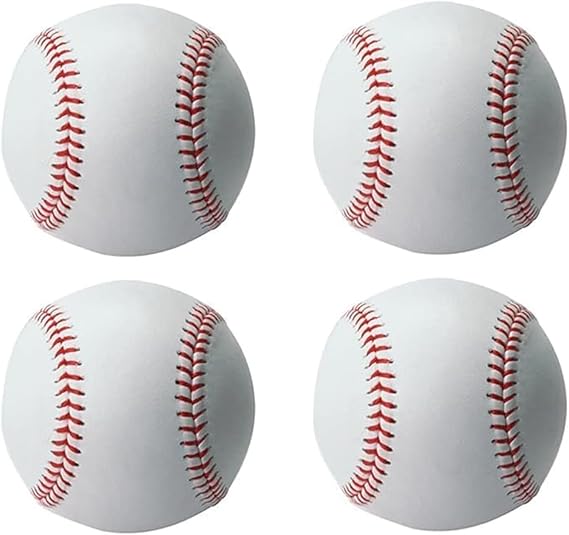 YSAMAX Baseball Ball, Soft Leather Sports Practice Baseballs, Flexible Rubber Leather Baseball, Baseball For Outdoor Sports, Stitched Exterior, For Youth And Adult, Easy To Grasp