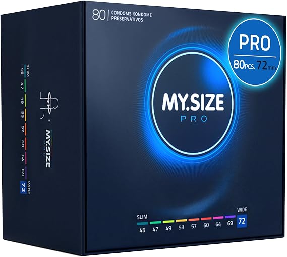 MY.SIZE PRO Condom Size 8, 72 mm, 80 Condoms - Perfect fit and a Suitable Size for Everybody