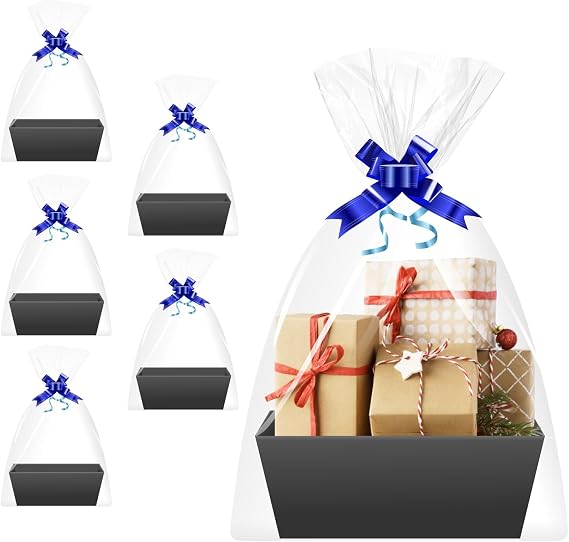 AOUKAR Black Empty Gift Baskets, 5 Pack small Baskets for Gifts to Fill