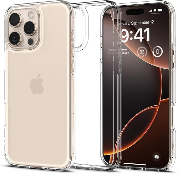Spigen iPhone 16 Pro Max ile Uyumlu Kılıf Ultra Hybrid Sararmaya Dayanıklı Şeffaf Kapak - ACS07992 (Spigen TR Garantili)