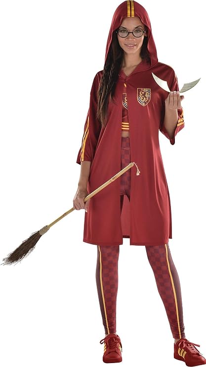 Party City Harry Potter: Gryffindor Quidditch Halloween Costume for Women - Large Multicolor