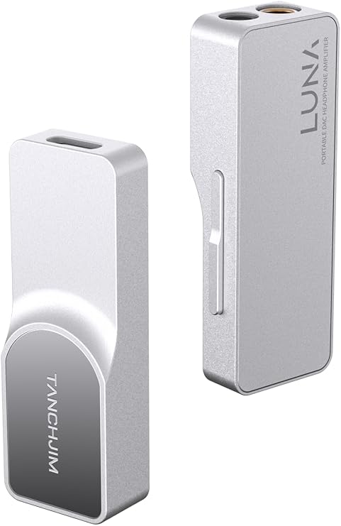 Luna Portable Headphone Amplifier High-Resolution USB DAC Decoder | Dual CS43198 High Performance IEM DAC, 32Bit/768kHz, DSD256, 4.4mm & 3.5mm Outputs, Dongle DAC Support PC & Android APP