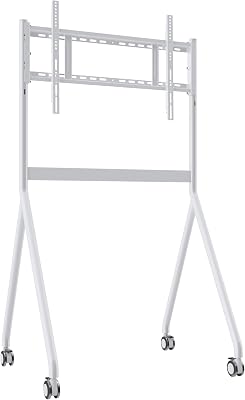 Mobile Cart for 65-75 Inch Smart Board, Portable Stand for NewBoard Interactive Whiteboard, Four Lockable Wheels, Sleek Design for The Modern Office or Classroom