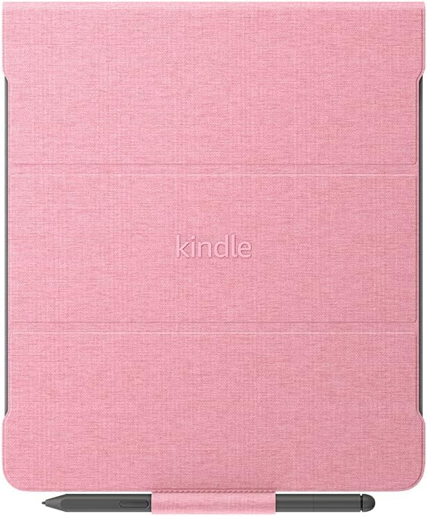 Kindle Scribe 2024年発売・2022年発売 用Amazon純正 ファブリック 折りたたみカバー ローズ