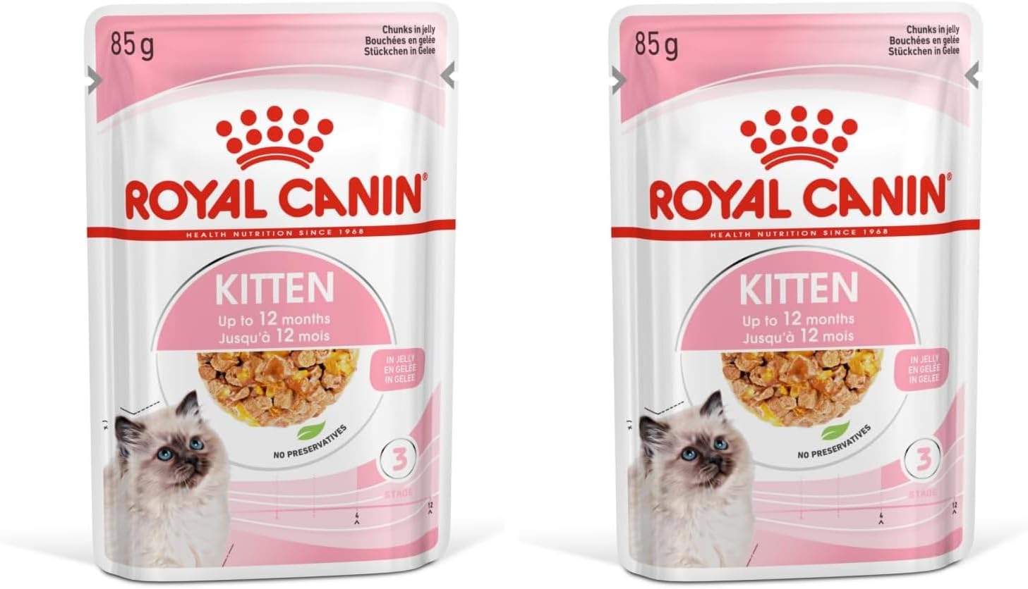 Royal Canin Kitten Jelly Pouch Yaş Mama, Yavru Kedi, 85 G x 12 Adet (2 paketi)