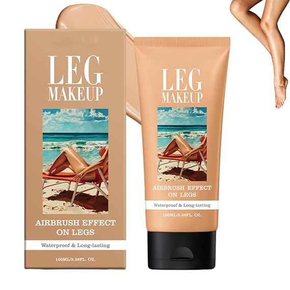 Leg & Body Makeup Cream, Waterproof Tattoo Cover Up Makeup, Skin Perfecting Body Foundation, Flawless-Looking Legs (Medium Golw)
