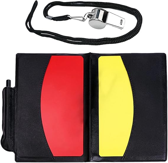 Football Referee Kit Accessories, Red Yellow
