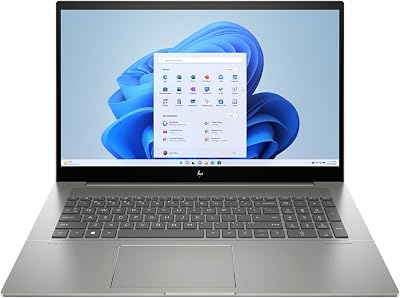 HP Envy 17-CR100 Laptop, 17.3 1920 x 1080 Touch, Intel Core i7-1355U, NVDIA GeForce RTX 3050, 64GB DDR4, 4TB SSD, Windows 10 Home, Backlit Keyboard, Thunderbolt 4, 5MP IR Camera, Platinum Silver