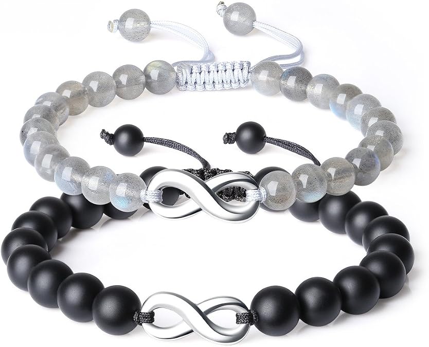 COAI Infinity His and Hers Stone Matching Couples Bracelets