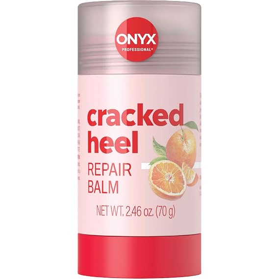 Onyx Professional Cracked Heel Repair Balm Stick, Orange Scent, 1 Pack - Dry Heels Dry Cracked Feet Treatment, Moisturizing Heel Balm Rolls On, No Mess Like Foot Cream or Foot Lotion