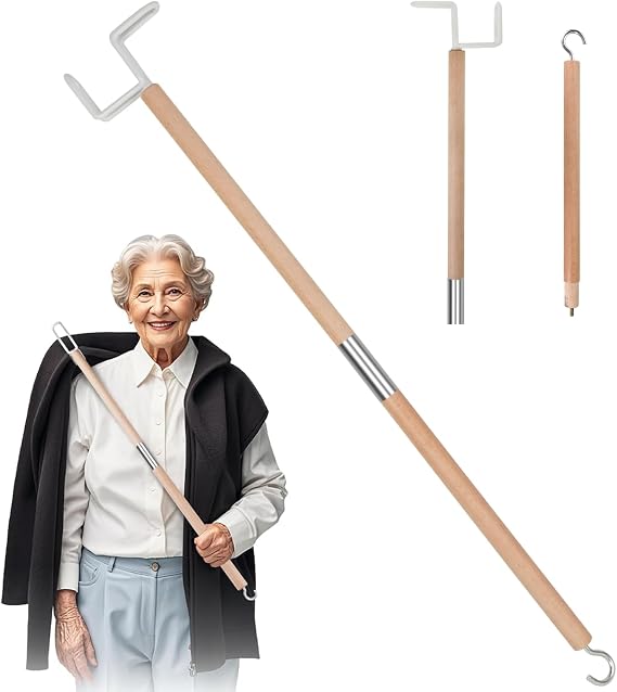 27.2"Dressing Stick,Long Handle Dressing Aid Stick for Elderly and Hip Surgery,Daily Dressing Aid for Pants, Shirts and Sock