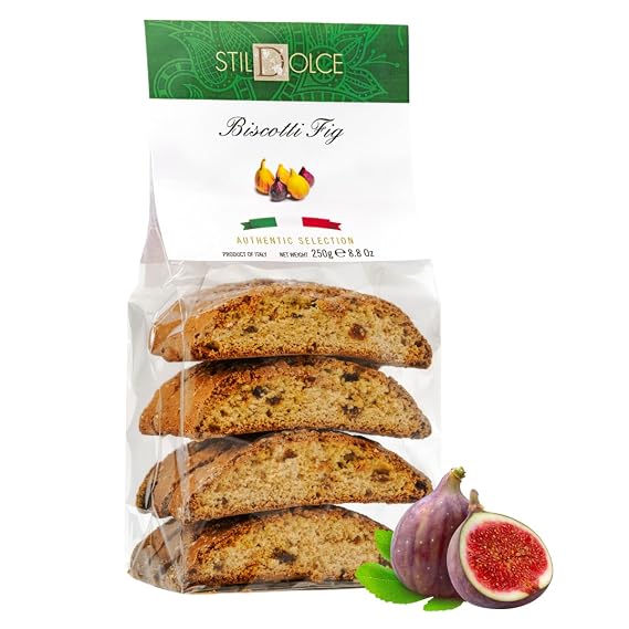 Italian Semi-Soft Fig Biscotti | Made in Tuscany, Italy | Stildolce Traditional Authentic Biscuits