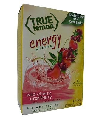 TRUE CITRUS - Wild Cherry Cranberry - Energy Drink Powder Mix - Sugar Free Energy Drinks