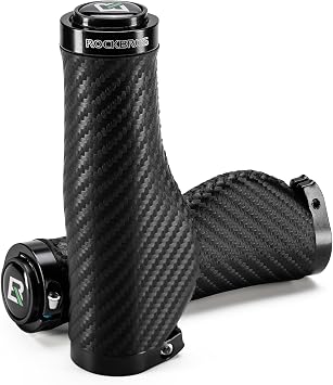 ROCKBROS Ergonomic Design Mountain Bike Grips,Double Lock-on and Non-Slip Bike Grips,Cushioned Comfortable Bicycle Handlebars Grips,for Commuting.