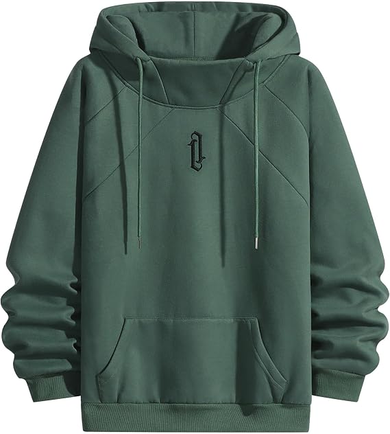 Men's Fashion Fleece Hoodies Cotton High Neck Sweatshirts
