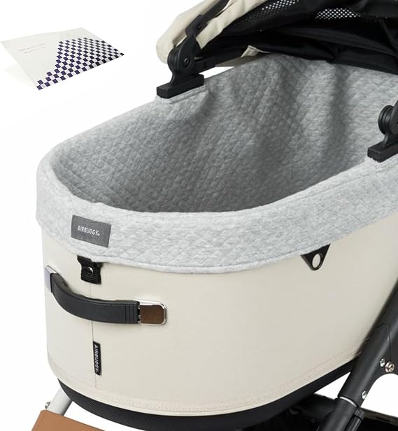 AIRBUGGY DOME3 LARGE Cot Cover Cotton Grey & Entertaining Paper Set Cotton Material Air Bag Dome 3 Dog Cart Pet Cart